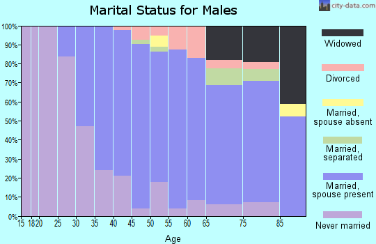 Zip code 10706 marital status for males