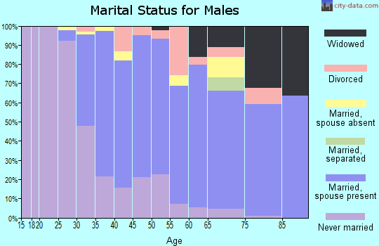 Zip code 10707 marital status for males