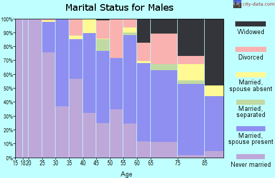 Zip code 10805 marital status for males