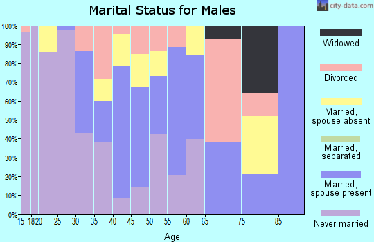 Zip code 10958 marital status for males