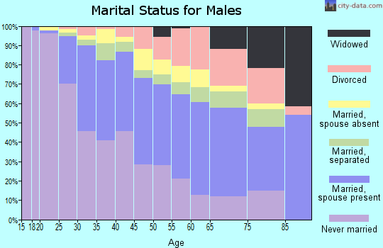 Zip code 11225 marital status for males
