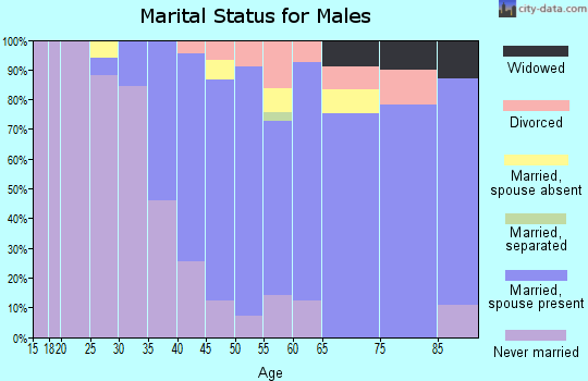 Zip code 11518 marital status for males