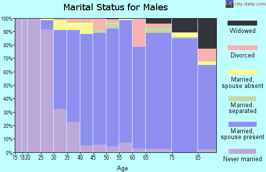 Zip code 11545 marital status for males