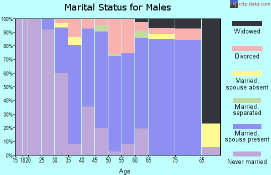 Zip code 11716 marital status for males