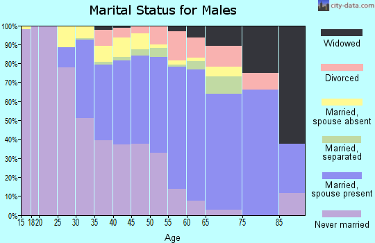 Zip code 11722 marital status for males