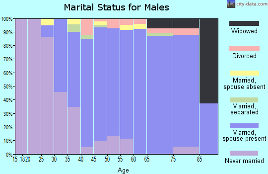 Zip code 11766 marital status for males