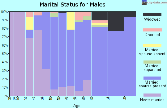 Zip code 11769 marital status for males