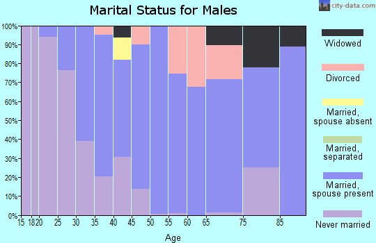 Zip code 11789 marital status for males