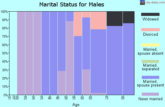 Zip code 11932 marital status for males