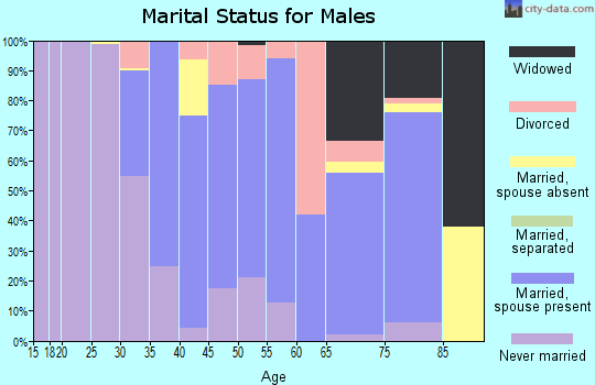 Zip code 11933 marital status for males