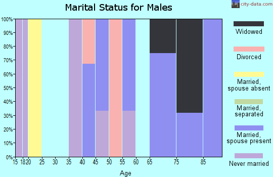 Zip code 11948 marital status for males