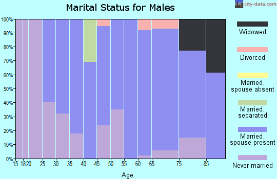 Zip code 11952 marital status for males