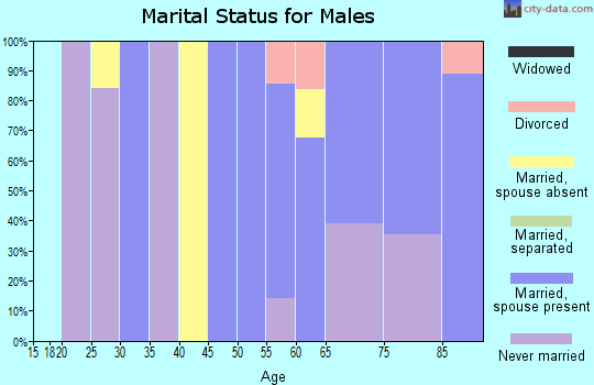 Zip code 11956 marital status for males