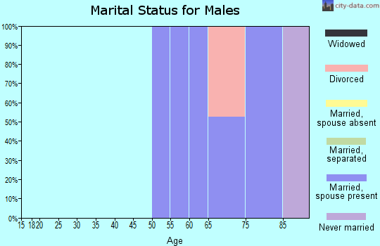 Zip code 11958 marital status for males