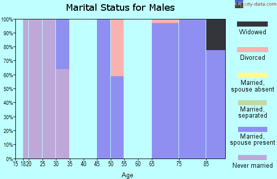Zip code 11965 marital status for males