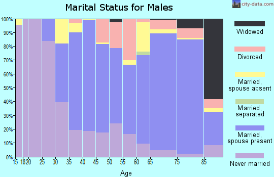 Zip code 11968 marital status for males