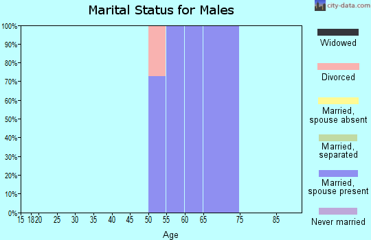 Zip code 11970 marital status for males