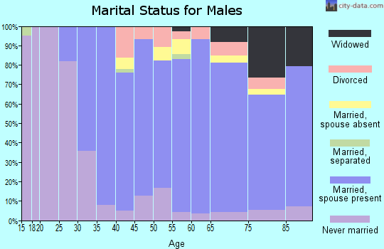 Zip code 12054 marital status for males