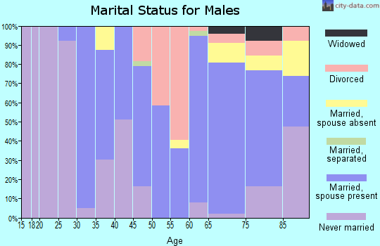 Zip code 12075 marital status for males