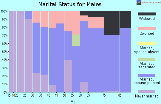 Zip code 12518 marital status for males