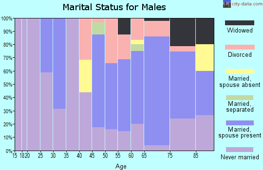 Zip code 12764 marital status for males