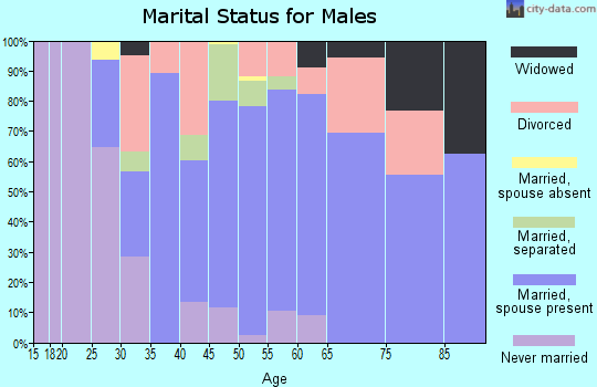 Zip code 12926 marital status for males