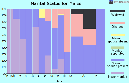 Zip code 12957 marital status for males