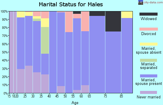 Zip code 13637 marital status for males