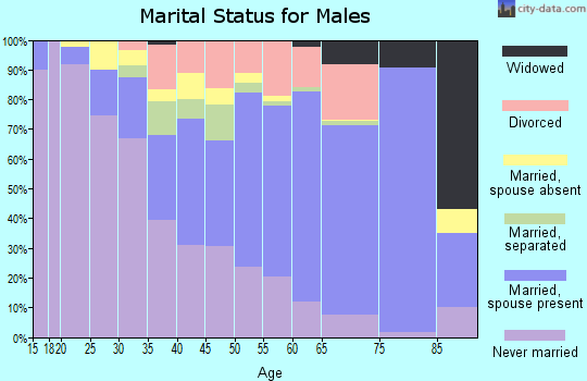 Zip code 13669 marital status for males