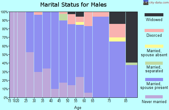 Zip code 14057 marital status for males