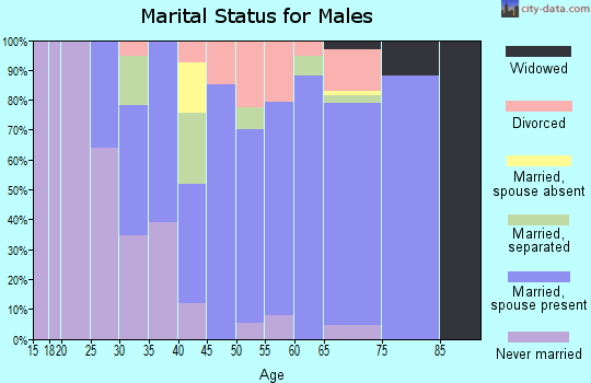 Zip code 14067 marital status for males