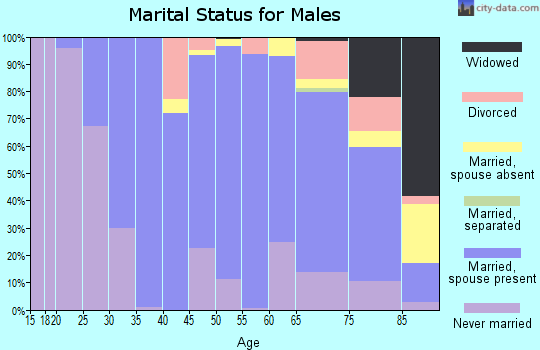Zip code 14068 marital status for males