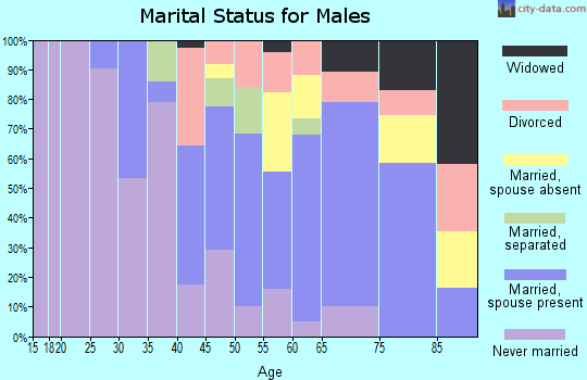 Zip code 14081 marital status for males