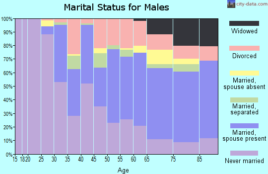 Zip code 14206 marital status for males