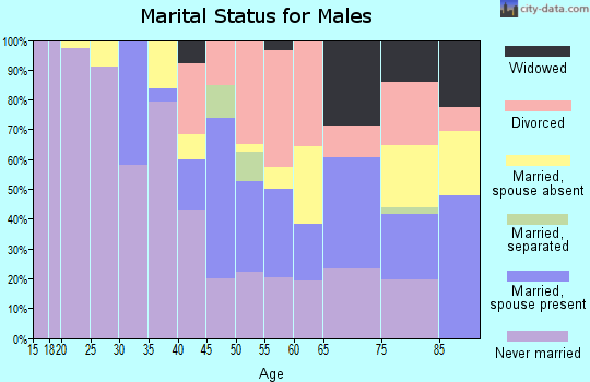 Zip code 14208 marital status for males