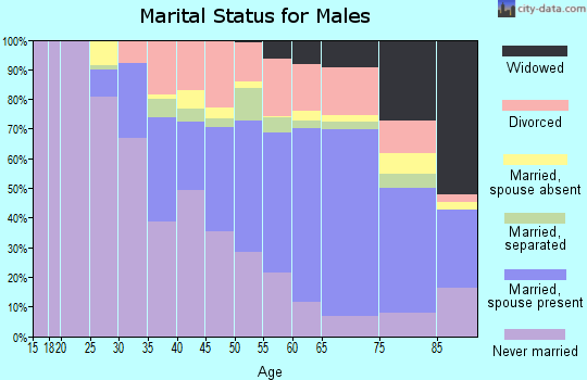 Zip code 14215 marital status for males