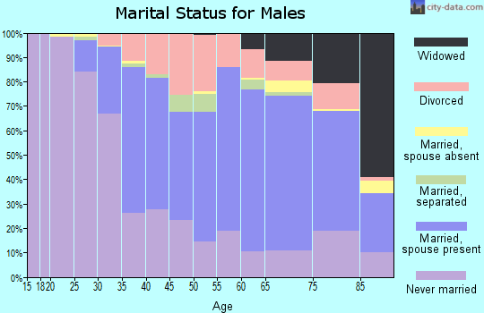 Zip code 14220 marital status for males