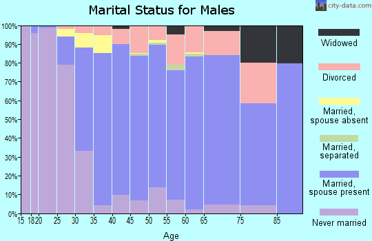 Zip code 14468 marital status for males