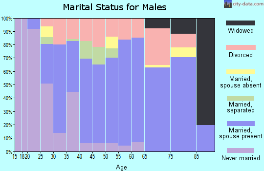 Zip code 14470 marital status for males