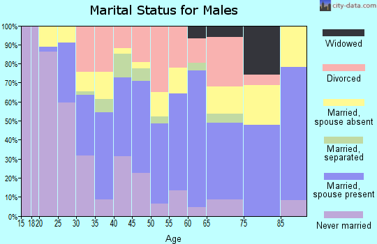 Zip code 14489 marital status for males