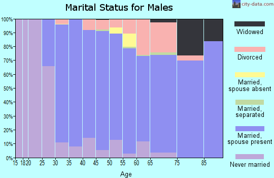 Zip code 14502 marital status for males