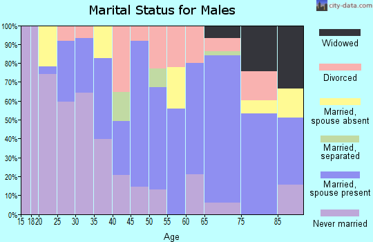 Zip code 14510 marital status for males