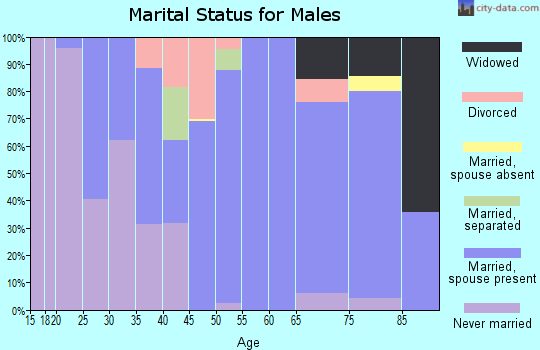 Zip code 14516 marital status for males