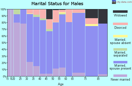 Zip code 14519 marital status for males