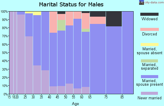 Zip code 14522 marital status for males