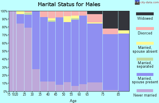 Zip code 14526 marital status for males