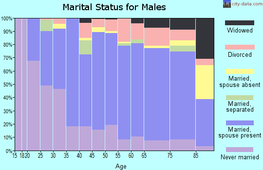 Zip code 14527 marital status for males