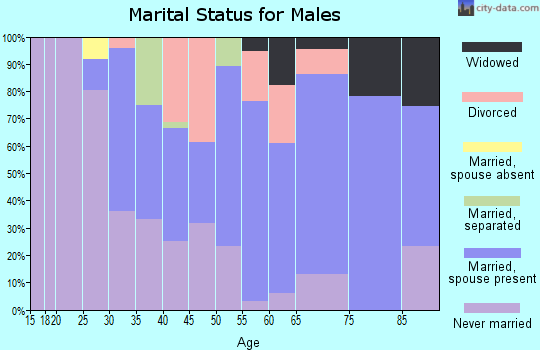 Zip code 14530 marital status for males