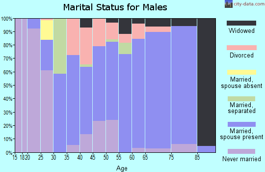 Zip code 14532 marital status for males