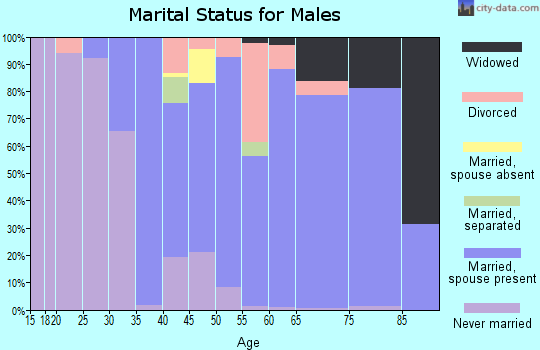 Zip code 14546 marital status for males